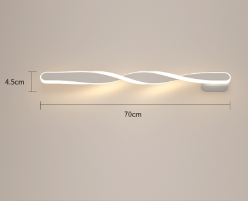 Minimalist Modern Twisted Metal Strip Wall Lamp