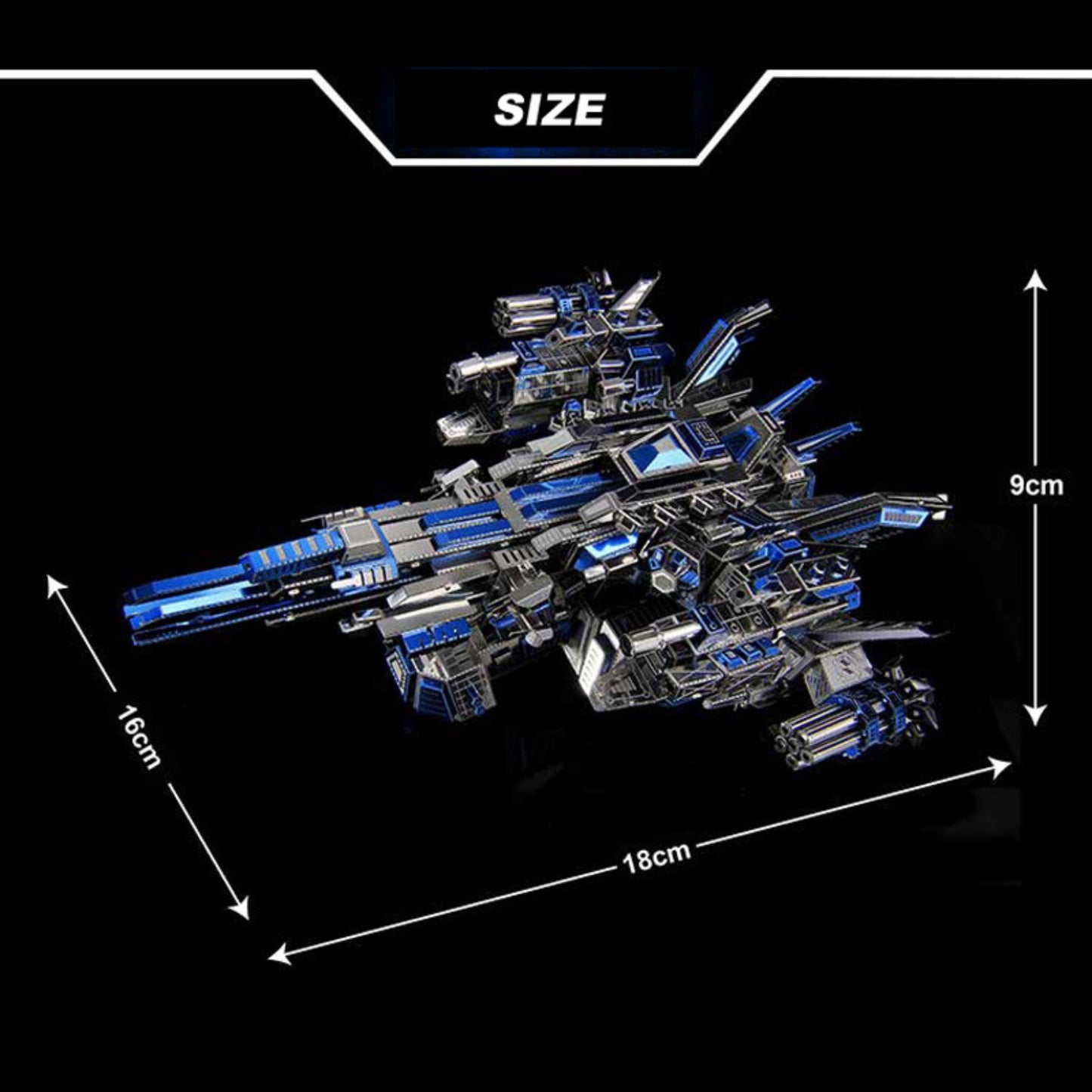 3D Metal Space Fighter Starship Puzzle