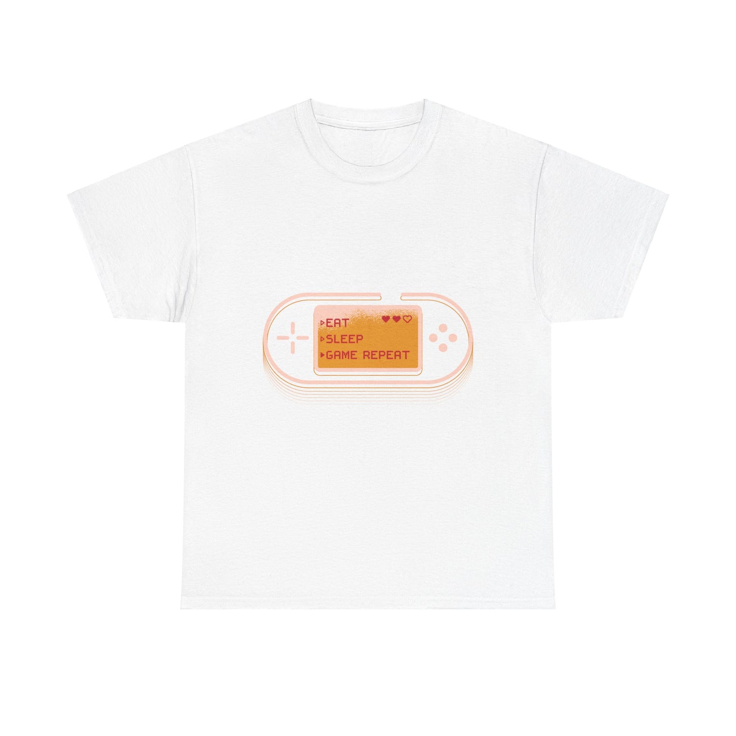 Eat Sleep Game Repeat Unisex Heavy Cotton Tee