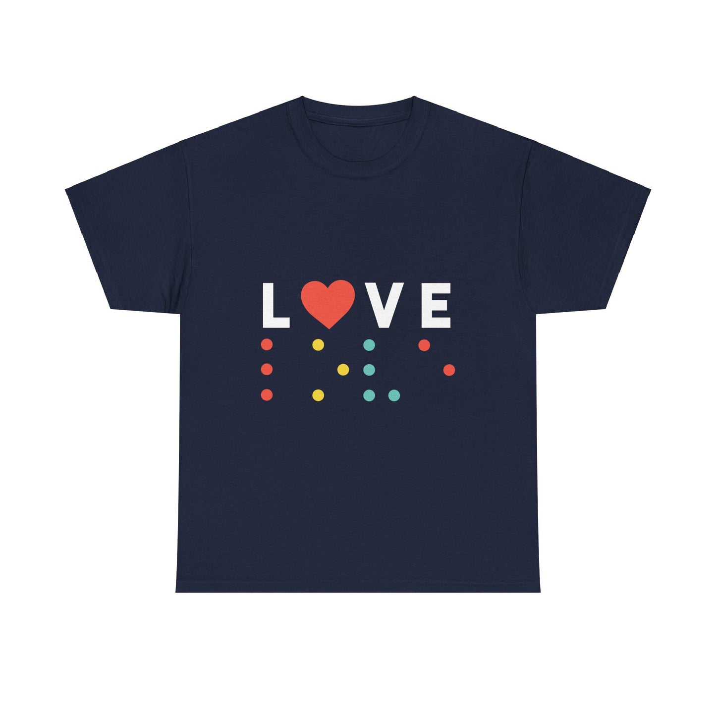 Braille Love Unisex Heavy Cotton Tee