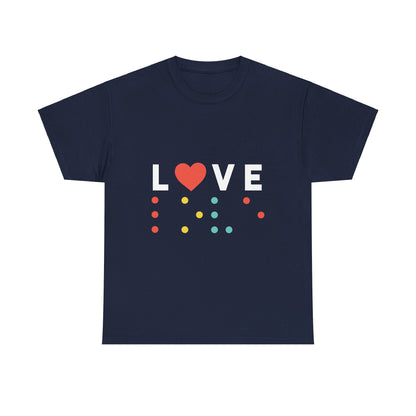 Braille Love Unisex Heavy Cotton Tee