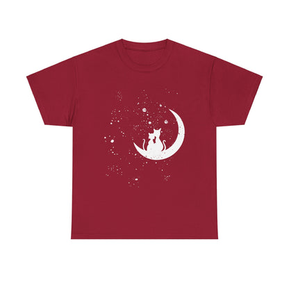 Cat Moon Love Unisex Heavy Cotton Tee