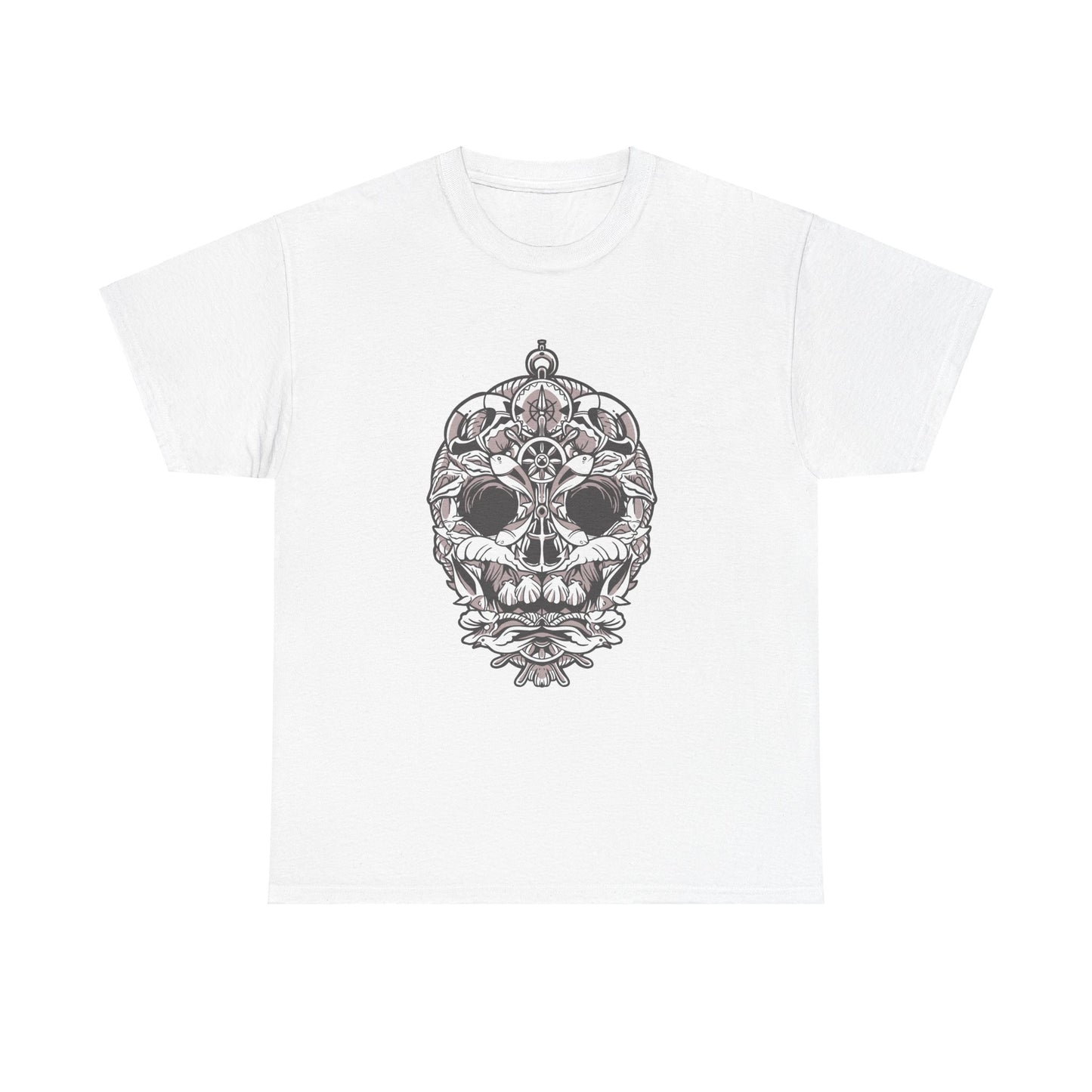 Nautical Skull Unisex Heavy Cotton Tee