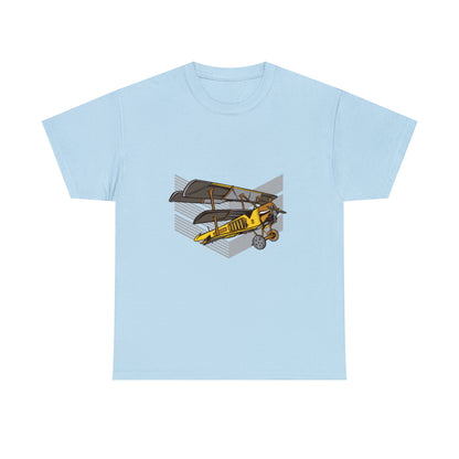 Steampunk Biplane Unisex Heavy Cotton Tee