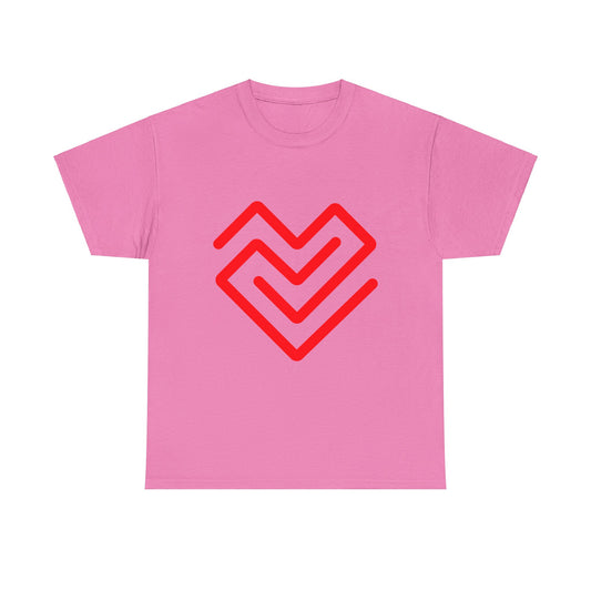 Linear Heart Unisex Heavy Cotton Tee