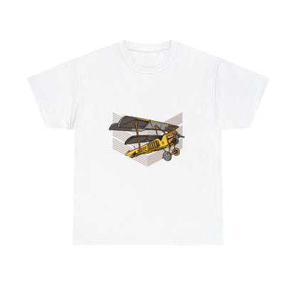 Steampunk Biplane Unisex Heavy Cotton Tee