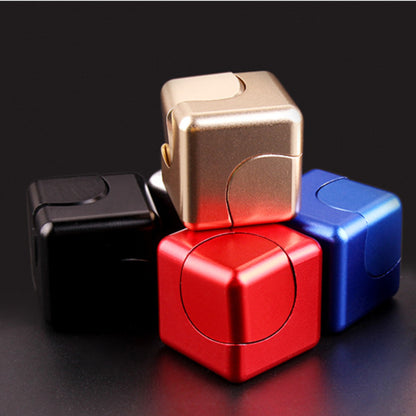 Metal Cube Fingertip Spinner Fidget Stree Relief Trinket Toy