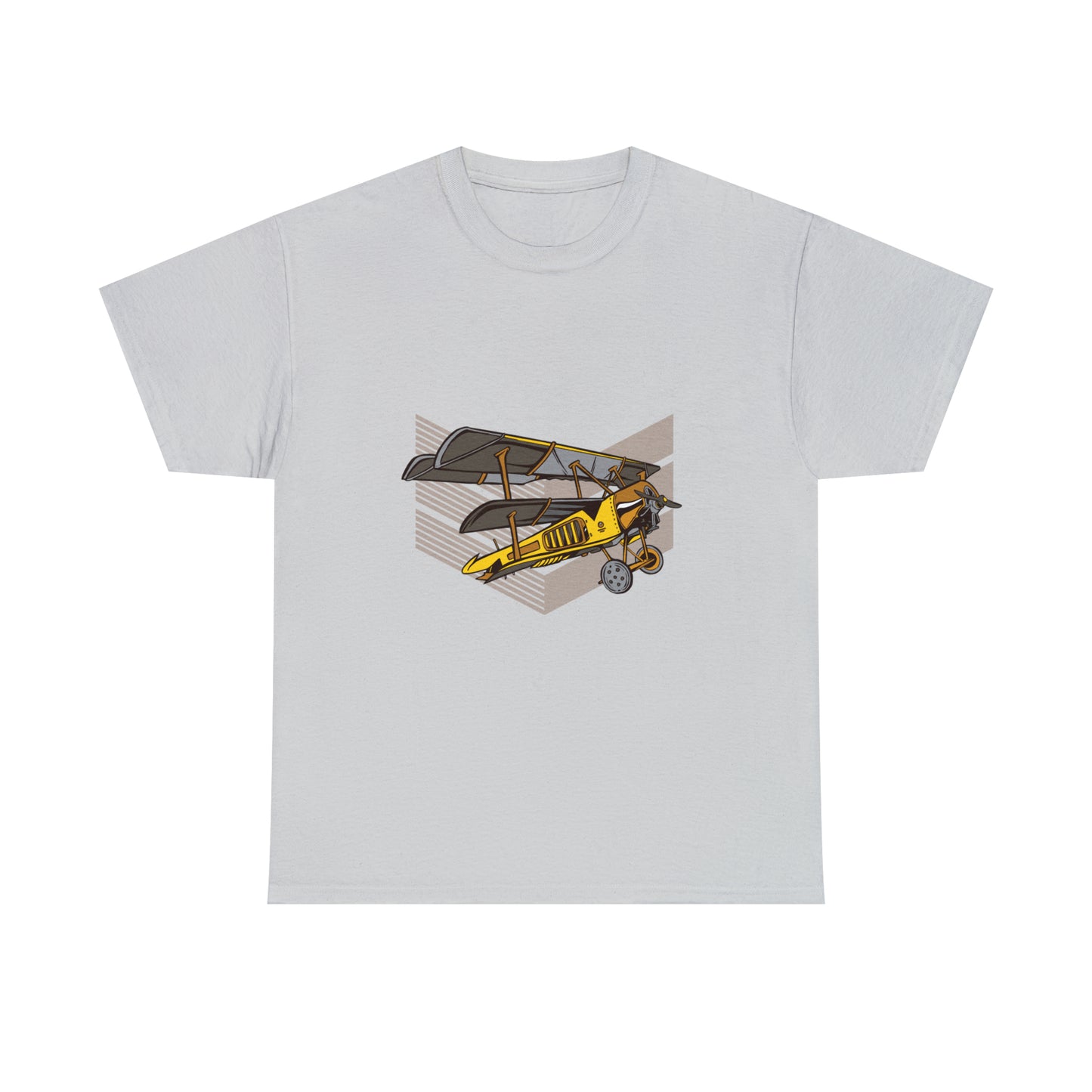 Steampunk Biplane Unisex Heavy Cotton Tee