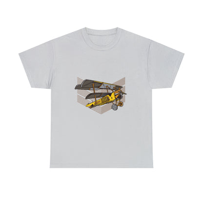 Steampunk Biplane Unisex Heavy Cotton Tee