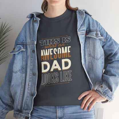 Awesome Dad Unisex Heavy Cotton Tee