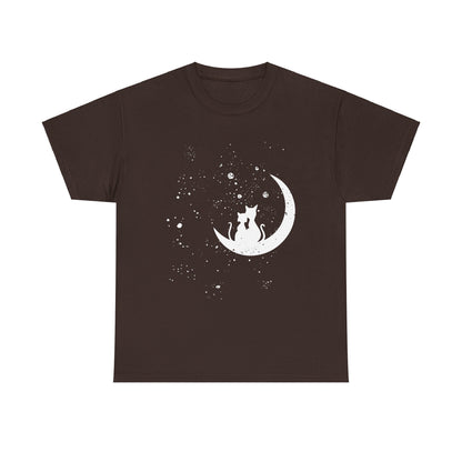 Cat Moon Love Unisex Heavy Cotton Tee