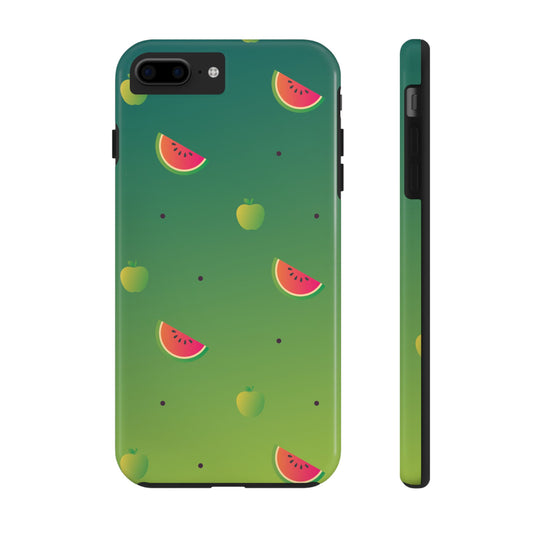 Summer Apple and Watermelon Tough iPhone Cases