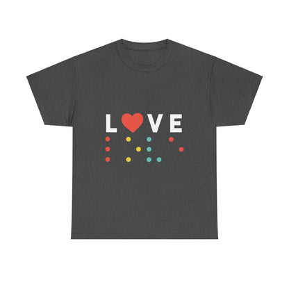 Braille Love Unisex Heavy Cotton Tee