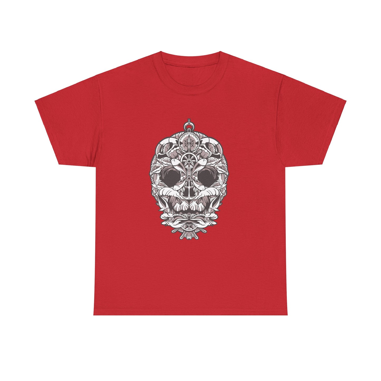 Nautical Skull Unisex Heavy Cotton Tee