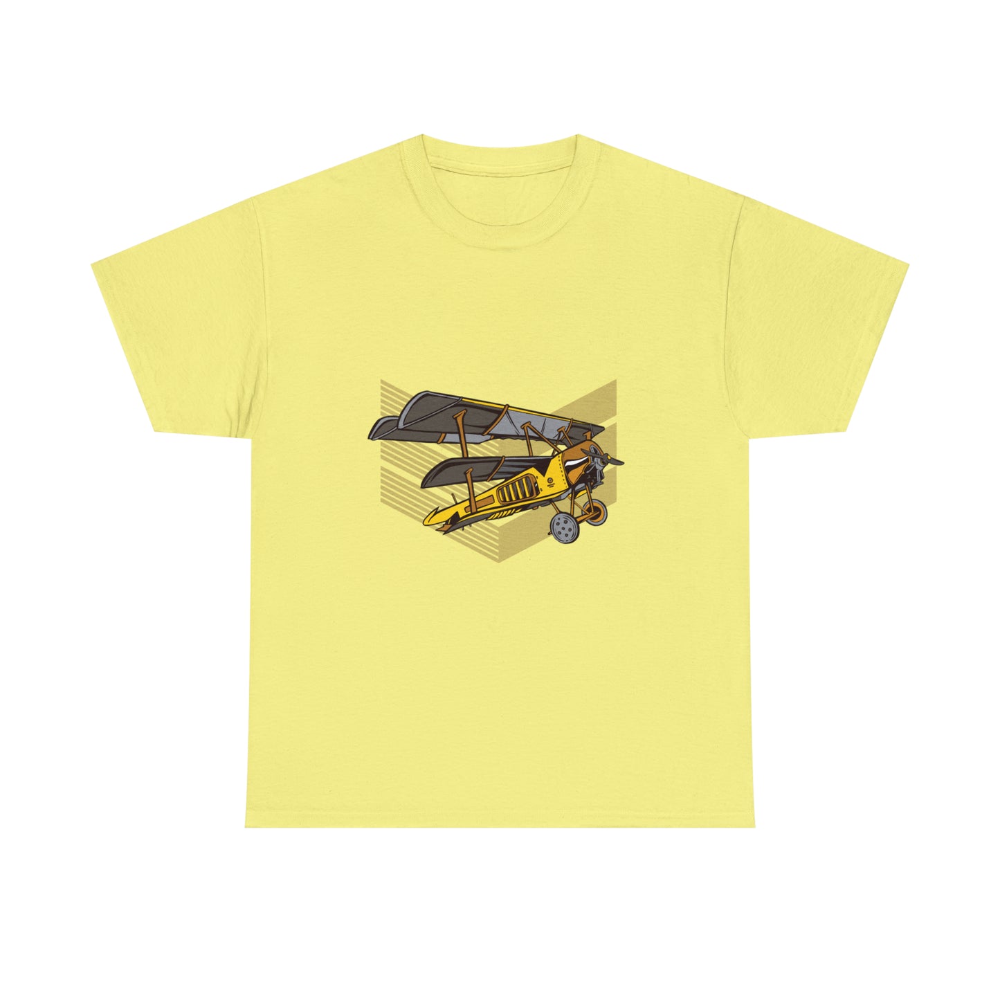 Steampunk Biplane Unisex Heavy Cotton Tee