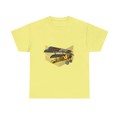 Steampunk Biplane Unisex Heavy Cotton Tee