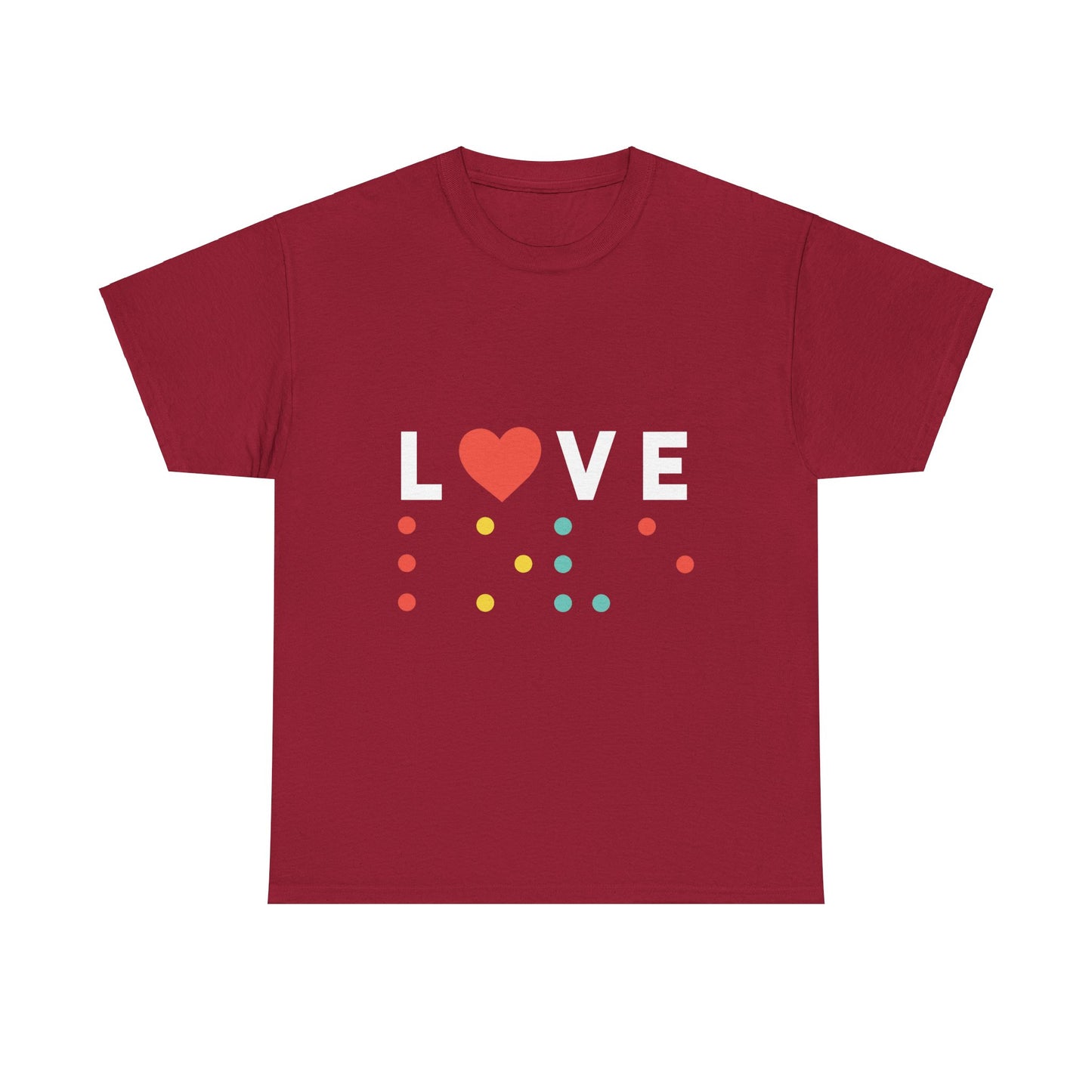 Braille Love Unisex Heavy Cotton Tee