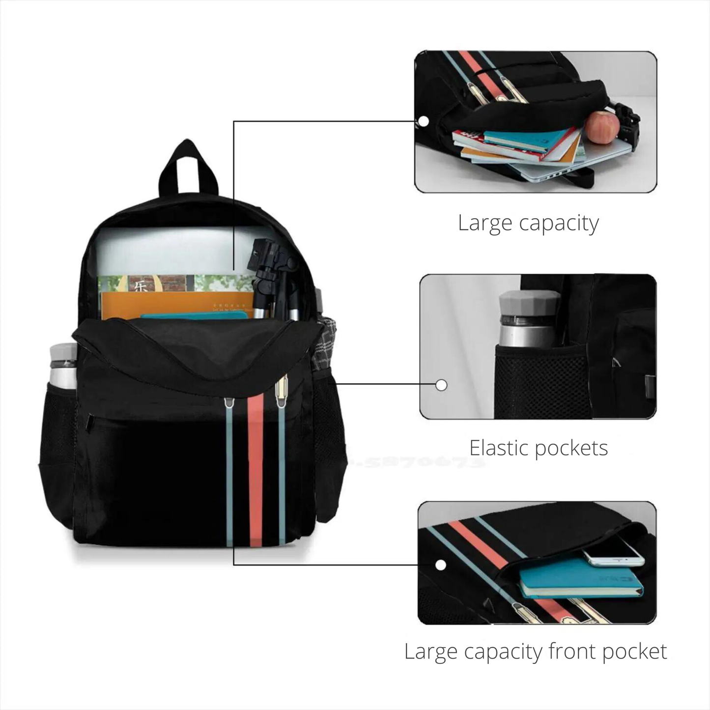 Star Trek USS Enterprise Polyester Backpack or Drawstring Bag