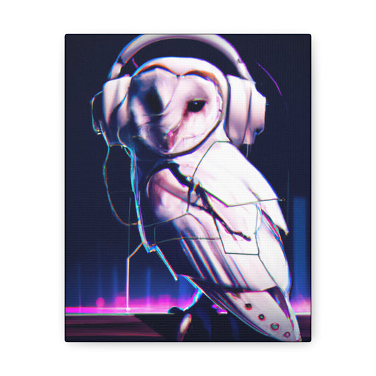 Synthwave Owl Canvas Gallery Wraps