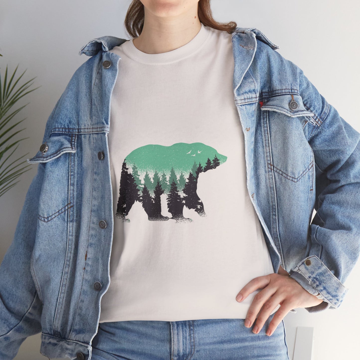 Can't Take the Woods Out of the Bear Unisex Heavy Cotton Tee