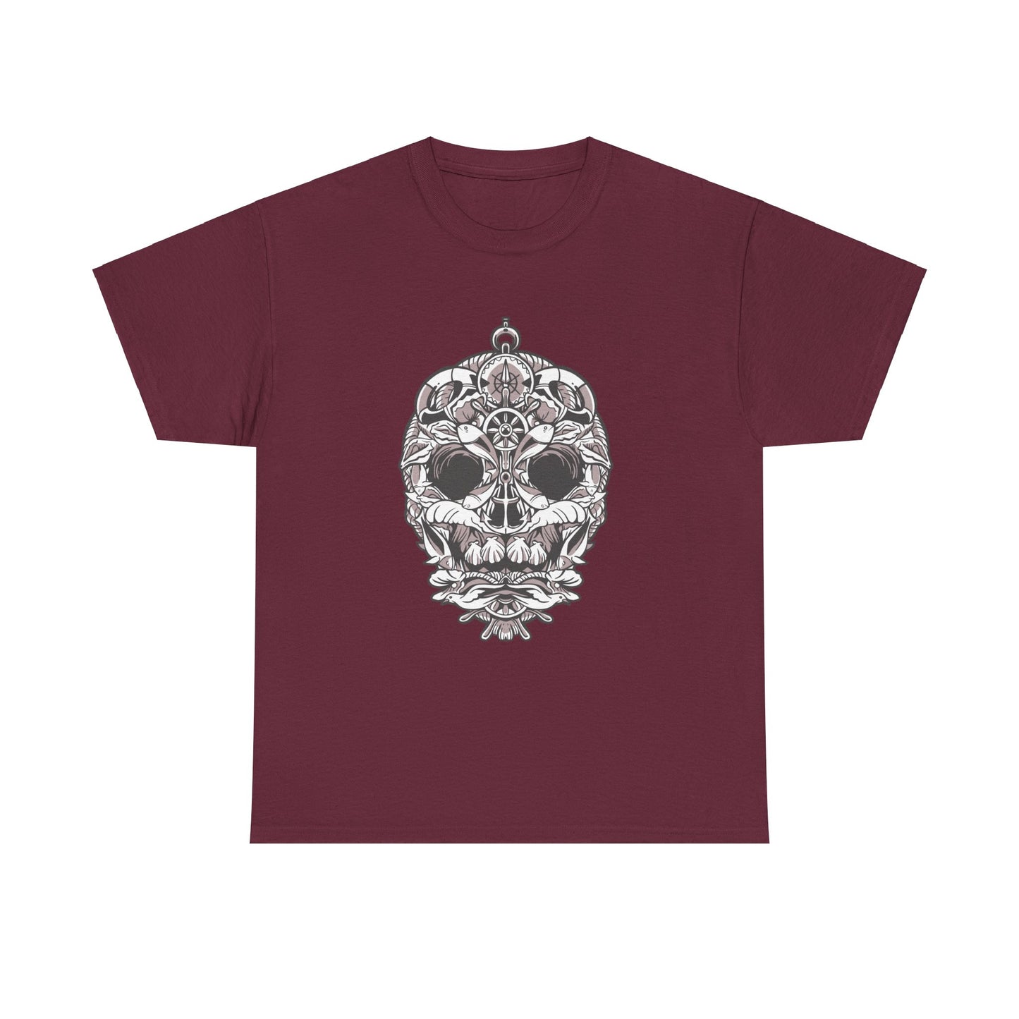 Nautical Skull Unisex Heavy Cotton Tee