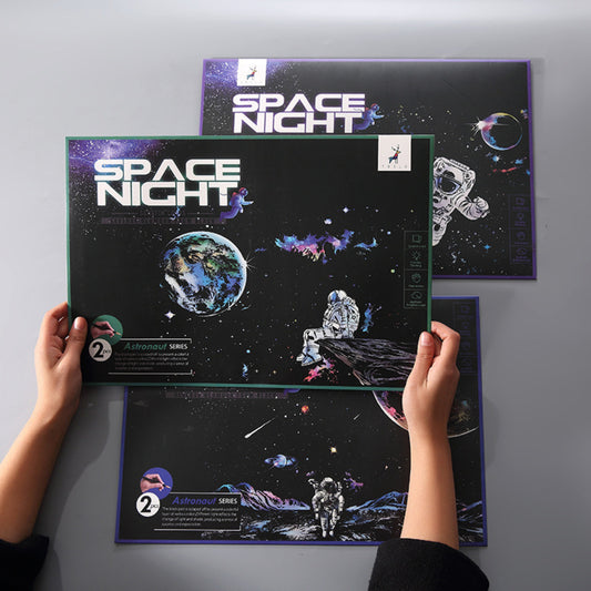 Space Planet Astronaut Cardboard Scratch Painting Kit