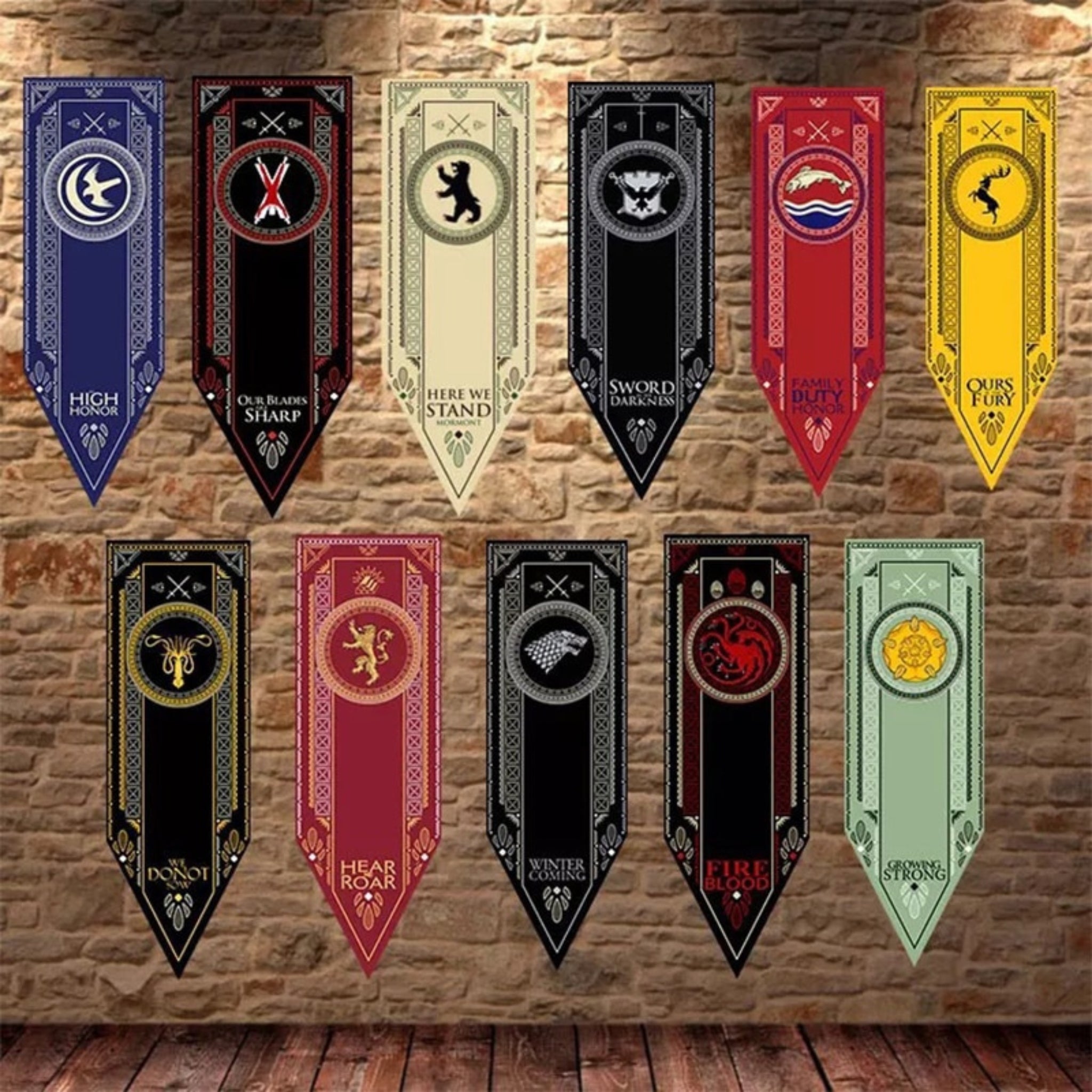 Game of Thrones House Sigil and Motto Banner Flag – SpockPaperScissors