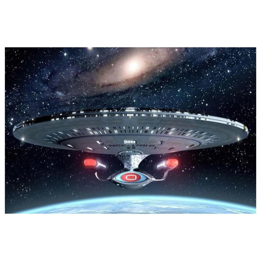 5D Star Trek Enterprise NCC-1701-D Square Diamond Embroidery Painting Kit