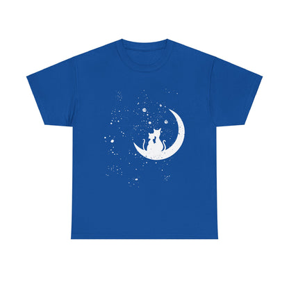 Cat Moon Love Unisex Heavy Cotton Tee