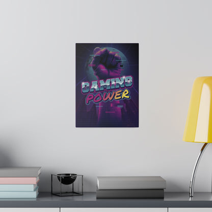 Gaming Power Matte Canvas Print, Stretched, 0.75"