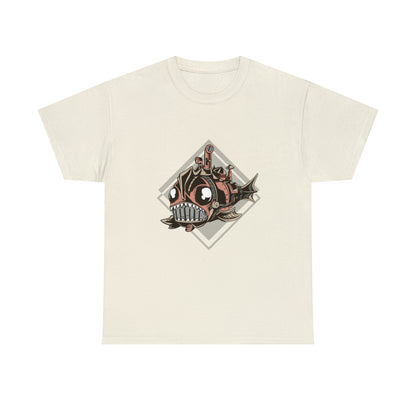 Steampunk Mechanical Fish Unisex Heavy Cotton Tee