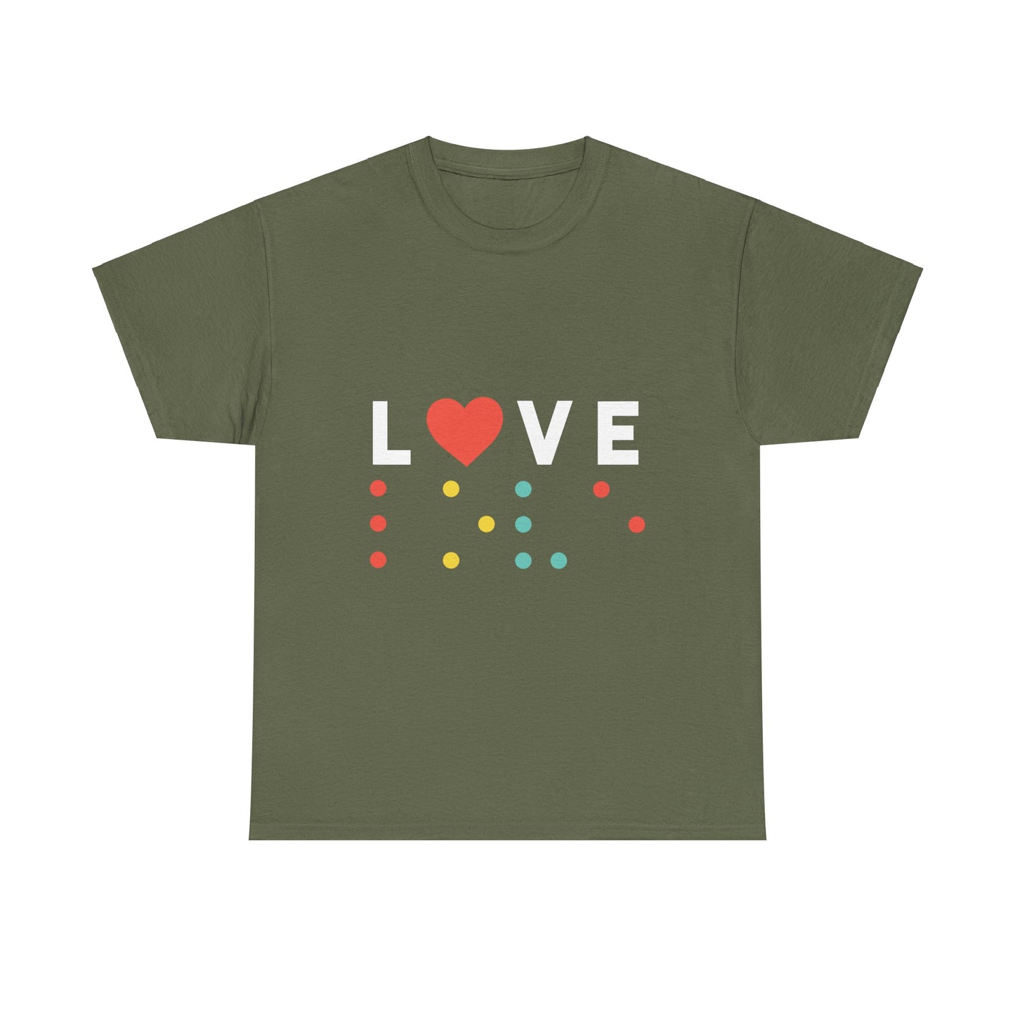 Braille Love Unisex Heavy Cotton Tee