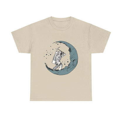 Astronaut Moon Digger Unisex Heavy Cotton Tee