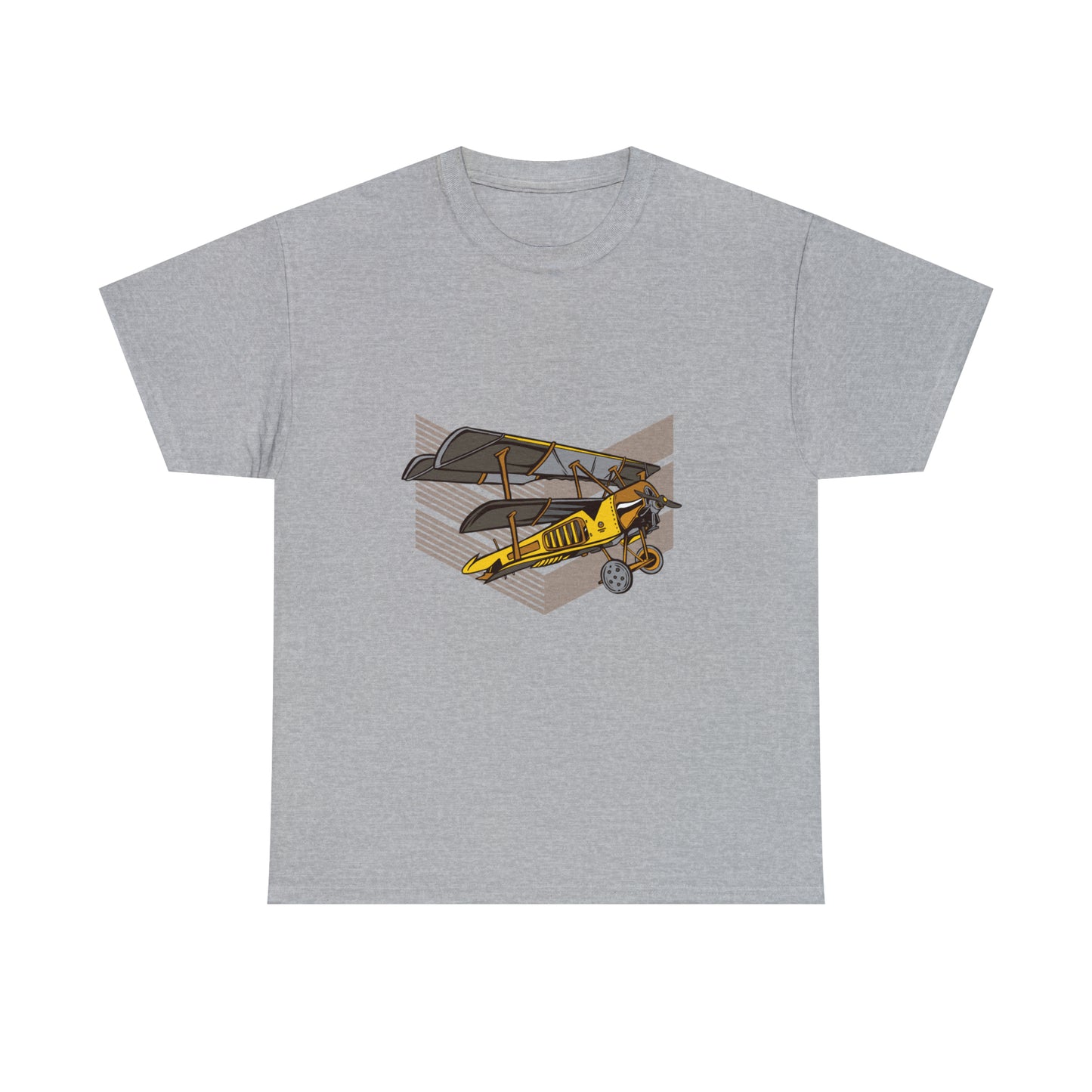 Steampunk Biplane Unisex Heavy Cotton Tee