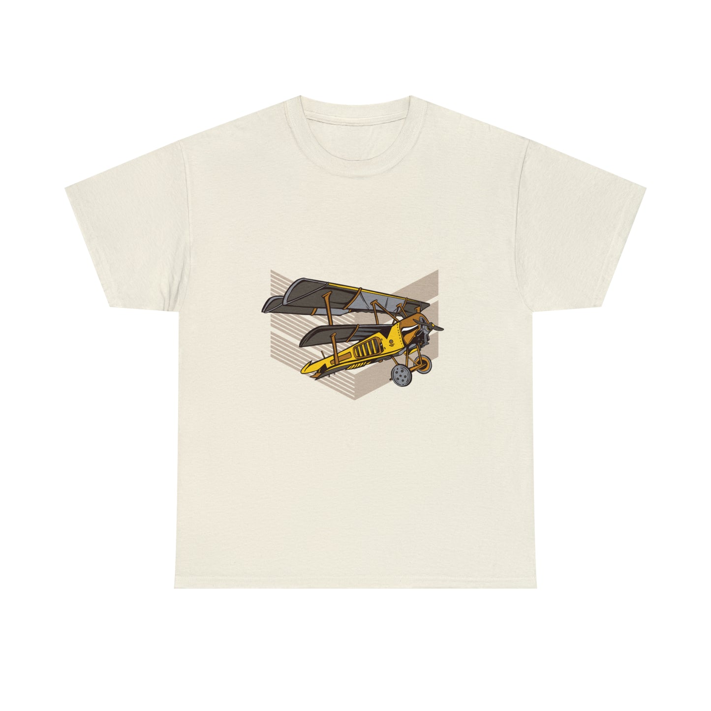 Steampunk Biplane Unisex Heavy Cotton Tee