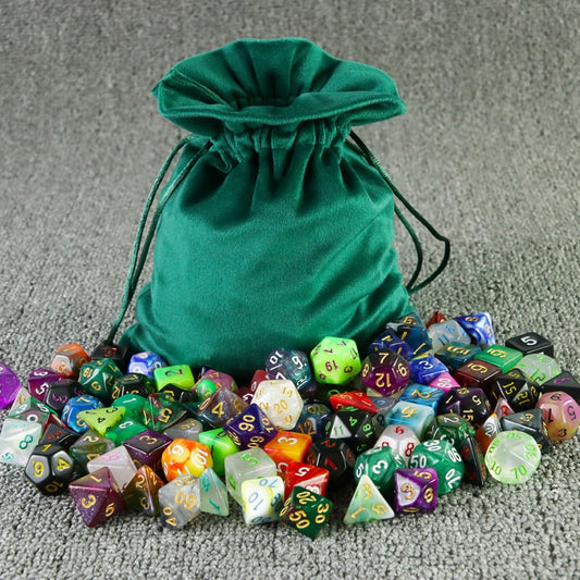 10 Multi Sided Polyhedral Dice Sets (70pcs) for DND and RPG Table Games with Bag