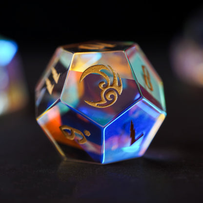 Prism Cut Crystal Wizard Style Gaming Dice