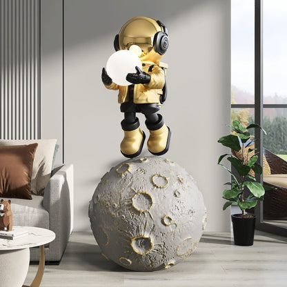 43in (110cm) Astronaut Fiberglass Statue Luxury Home Interior Decoration