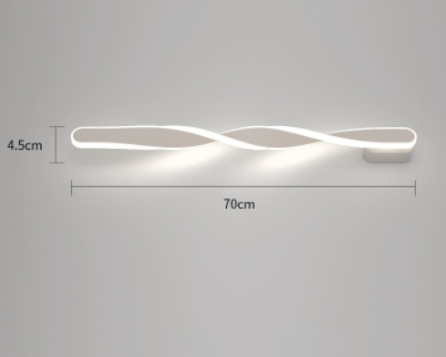 Minimalist Modern Twisted Metal Strip Wall Lamp