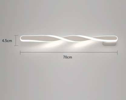 Minimalist Modern Twisted Metal Strip Wall Lamp