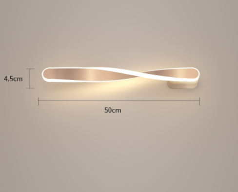 Minimalist Modern Twisted Metal Strip Wall Lamp