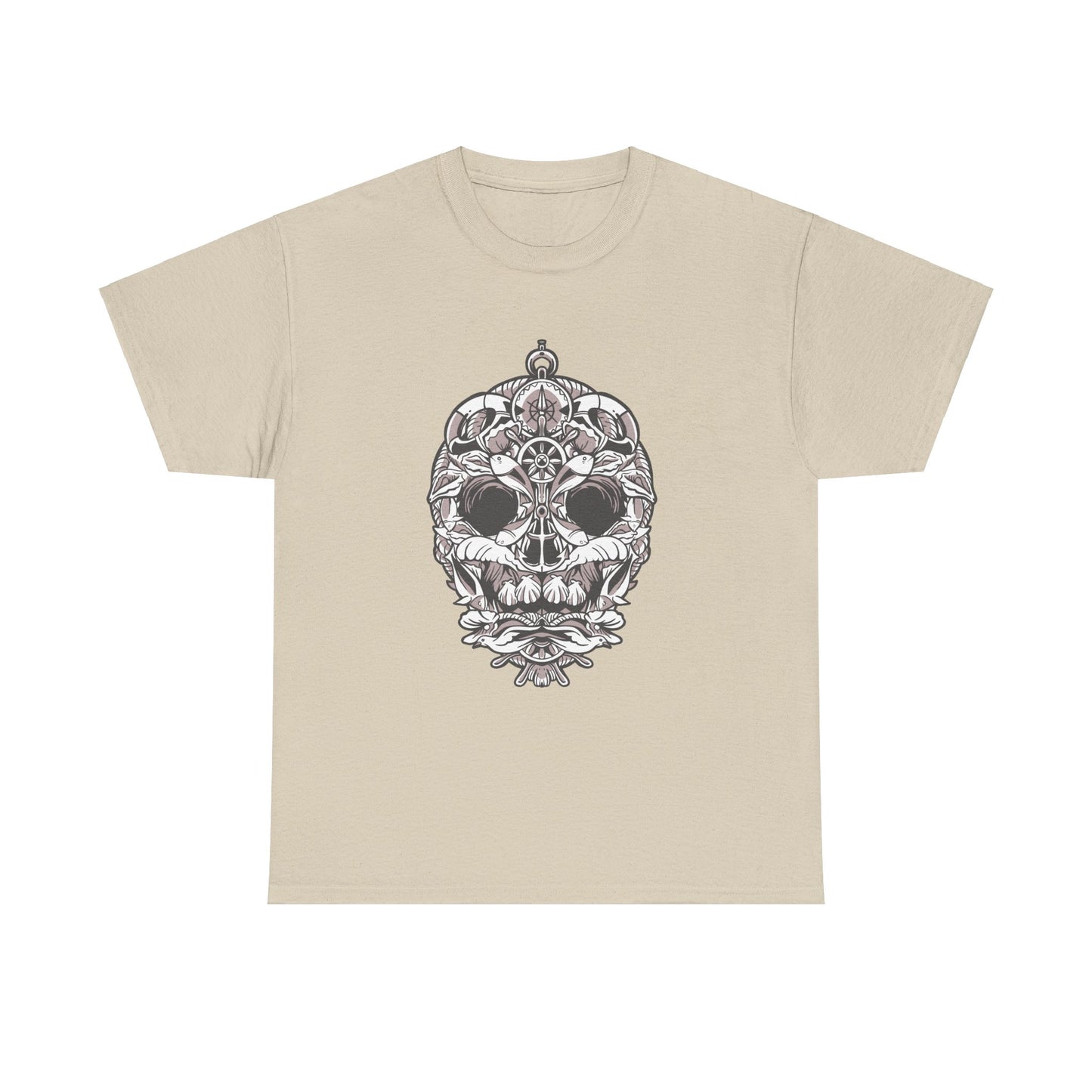 Nautical Skull Unisex Heavy Cotton Tee