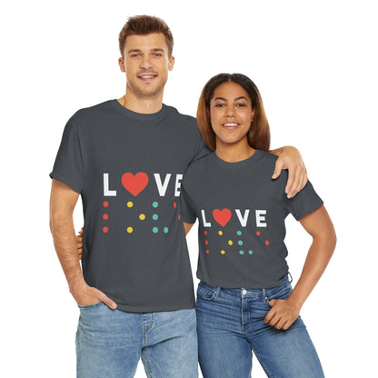 Braille Love Unisex Heavy Cotton Tee