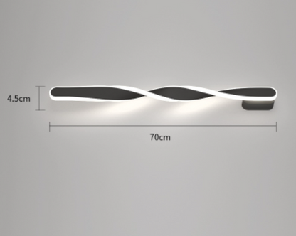 Minimalist Modern Twisted Metal Strip Wall Lamp