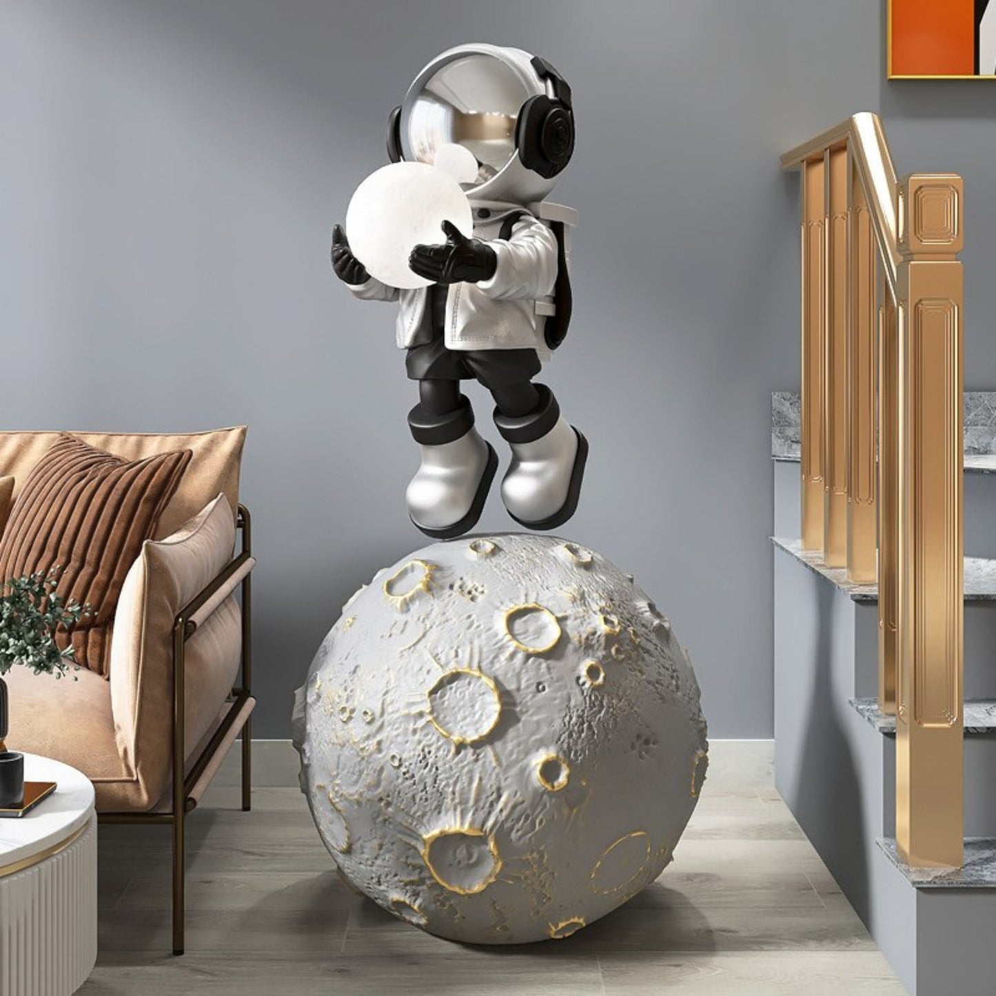 43in (110cm) Astronaut Fiberglass Statue Luxury Home Interior Decoration