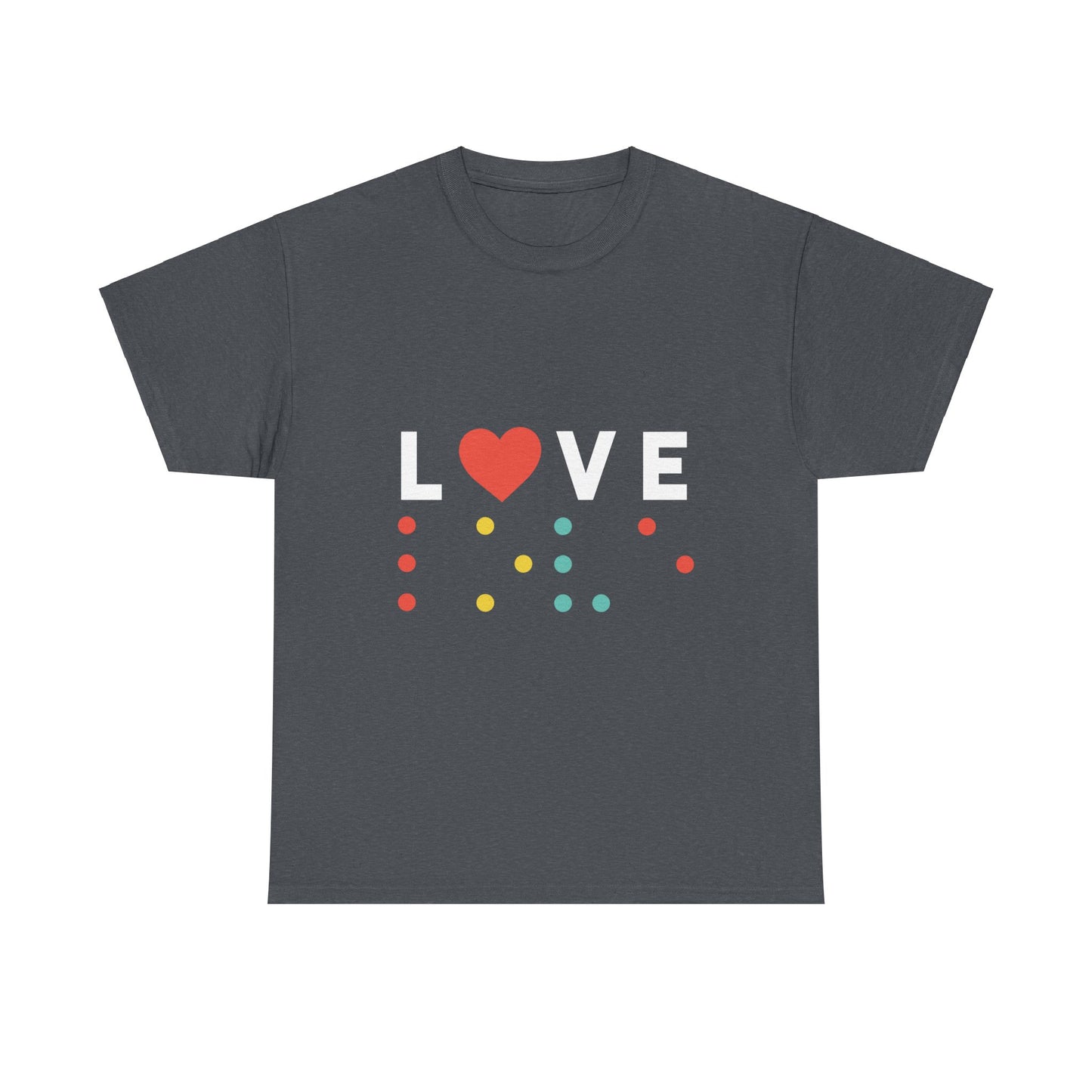 Braille Love Unisex Heavy Cotton Tee