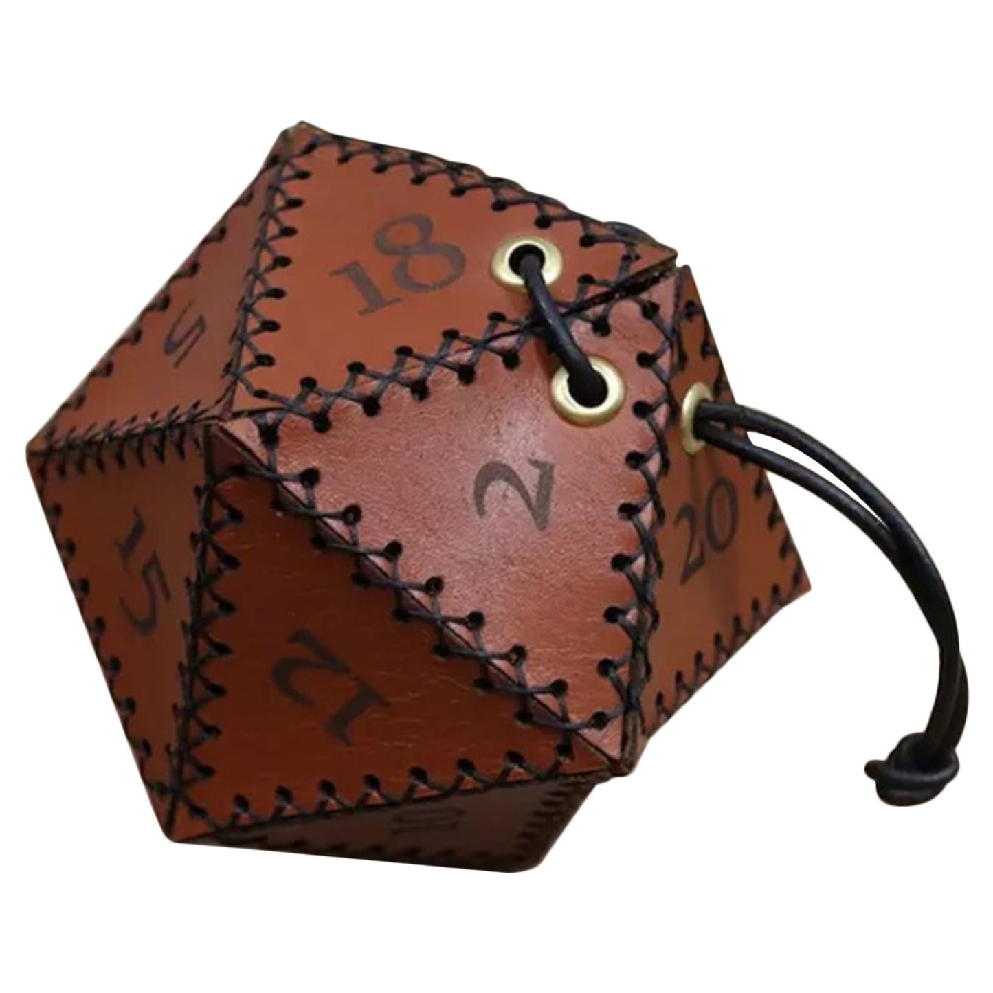 Synthetic Leather Polygonal Game Dice Storage Bag