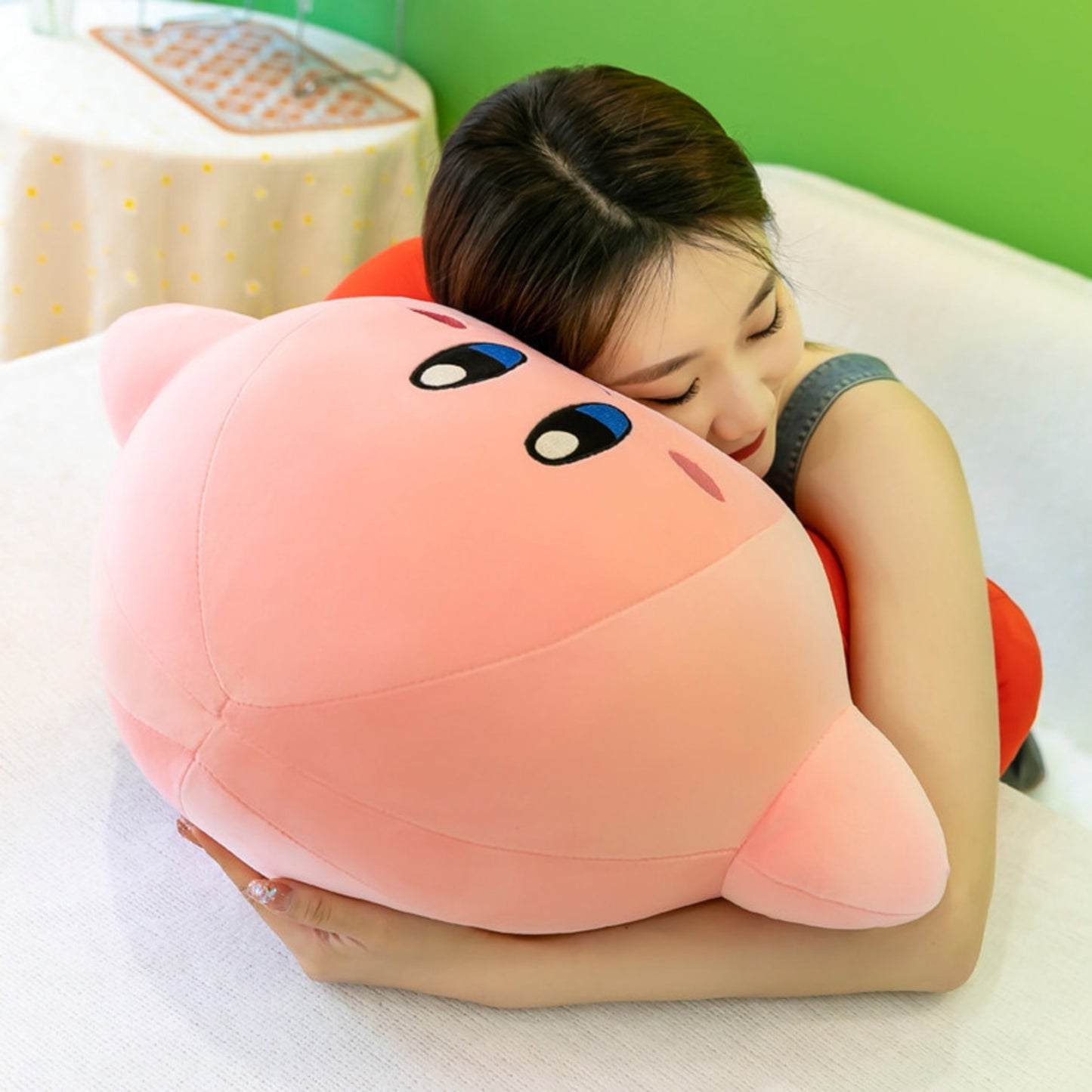 Super Smash Bros Kirby Plush Fluffy Pink Soft Stuffed Toy Doll