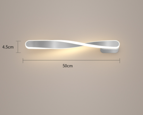 Minimalist Modern Twisted Metal Strip Wall Lamp