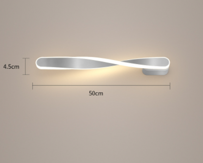 Minimalist Modern Twisted Metal Strip Wall Lamp